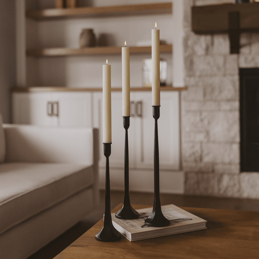 Cast Iron Taper Candle Holders