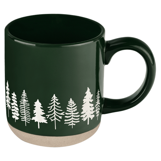 Pine Trees 14oz. Stoneware Coffee Mug