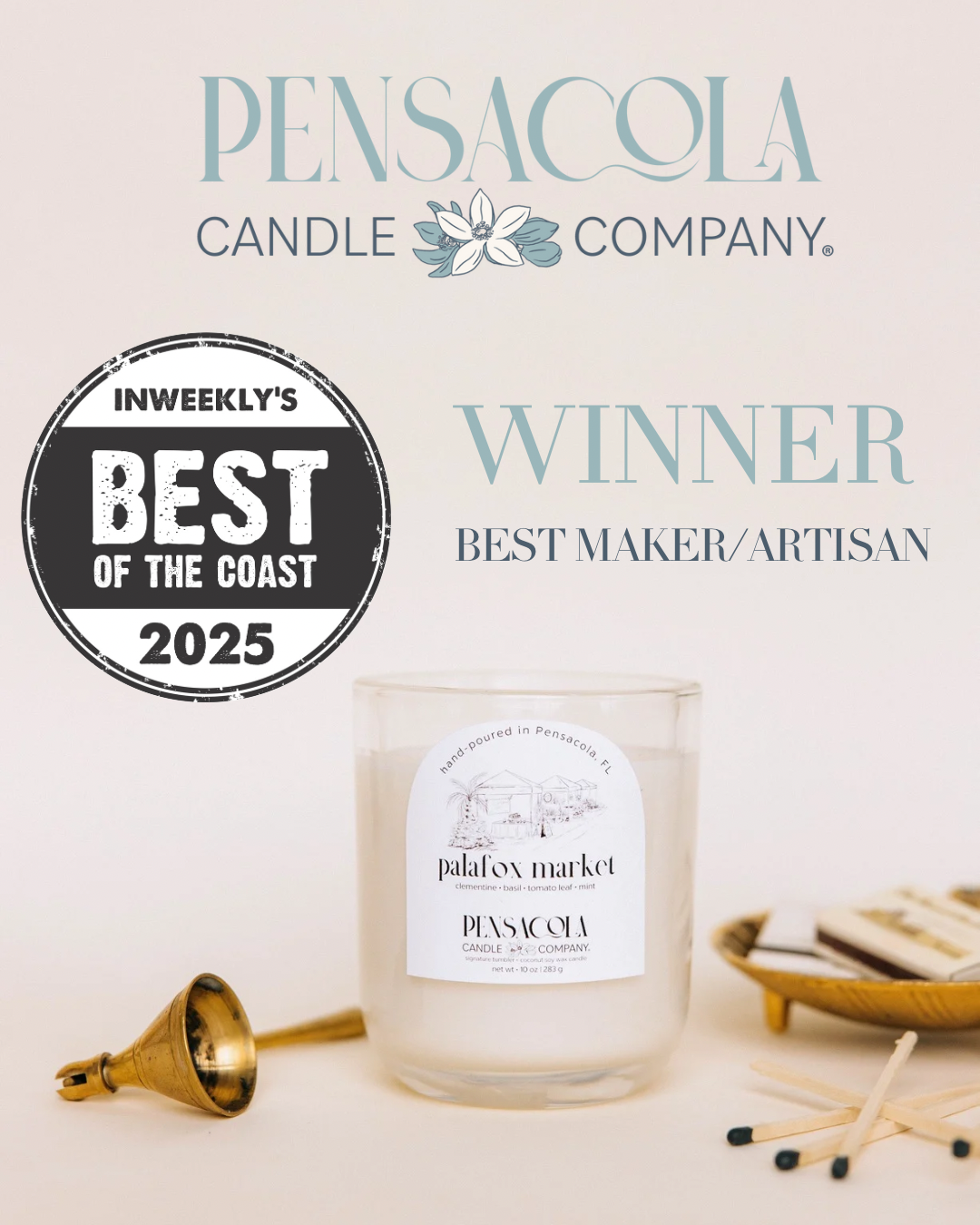Third Time’s the Charm: Pensacola Candle Company Wins Best of the Coast 2025