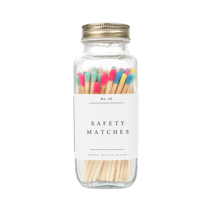 Multicolor Rainbow Safety Matches - 60 Count, 3.75"
